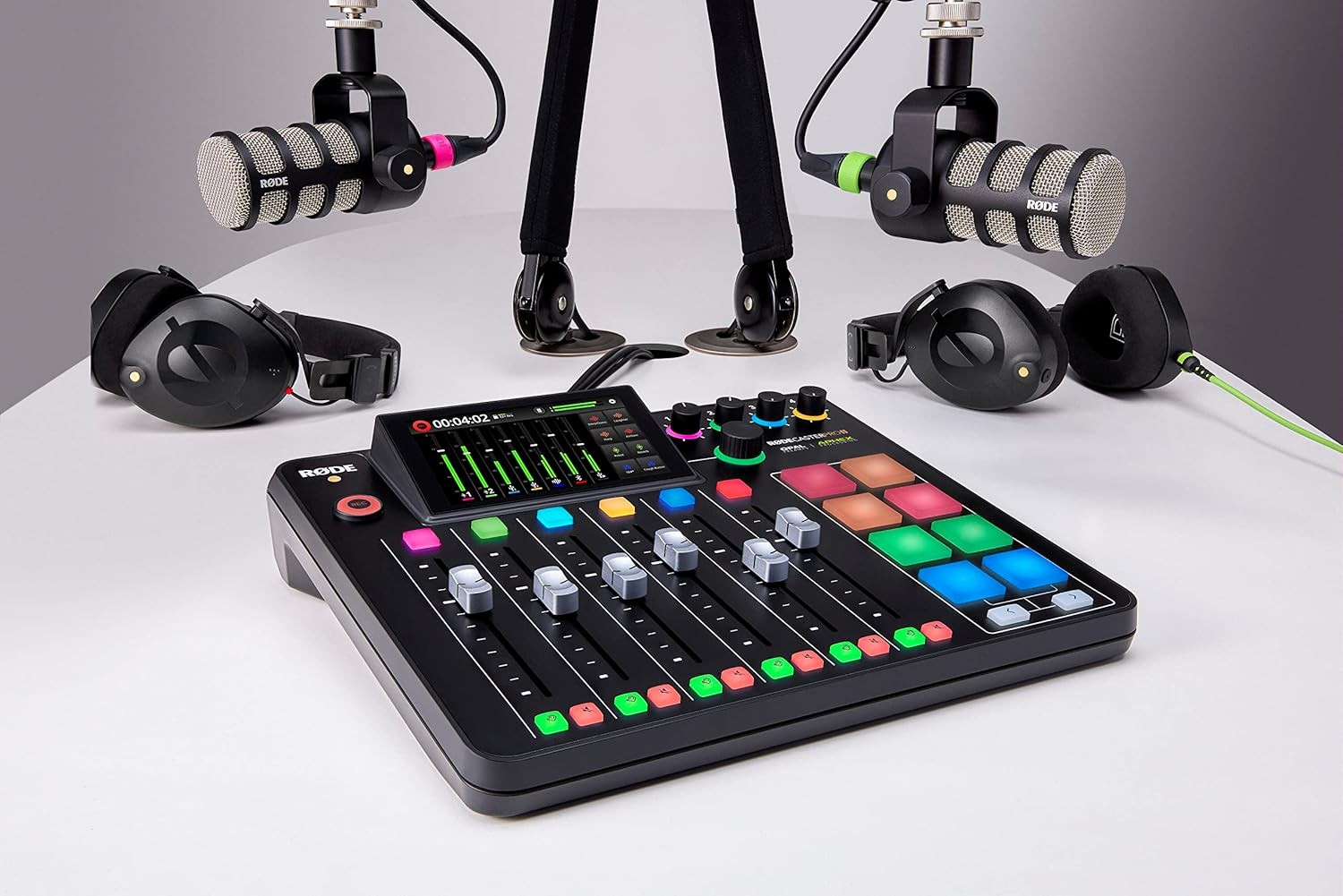 RODECaster Pro II All-in-One Audio Console for Podcasting Streaming Music Black