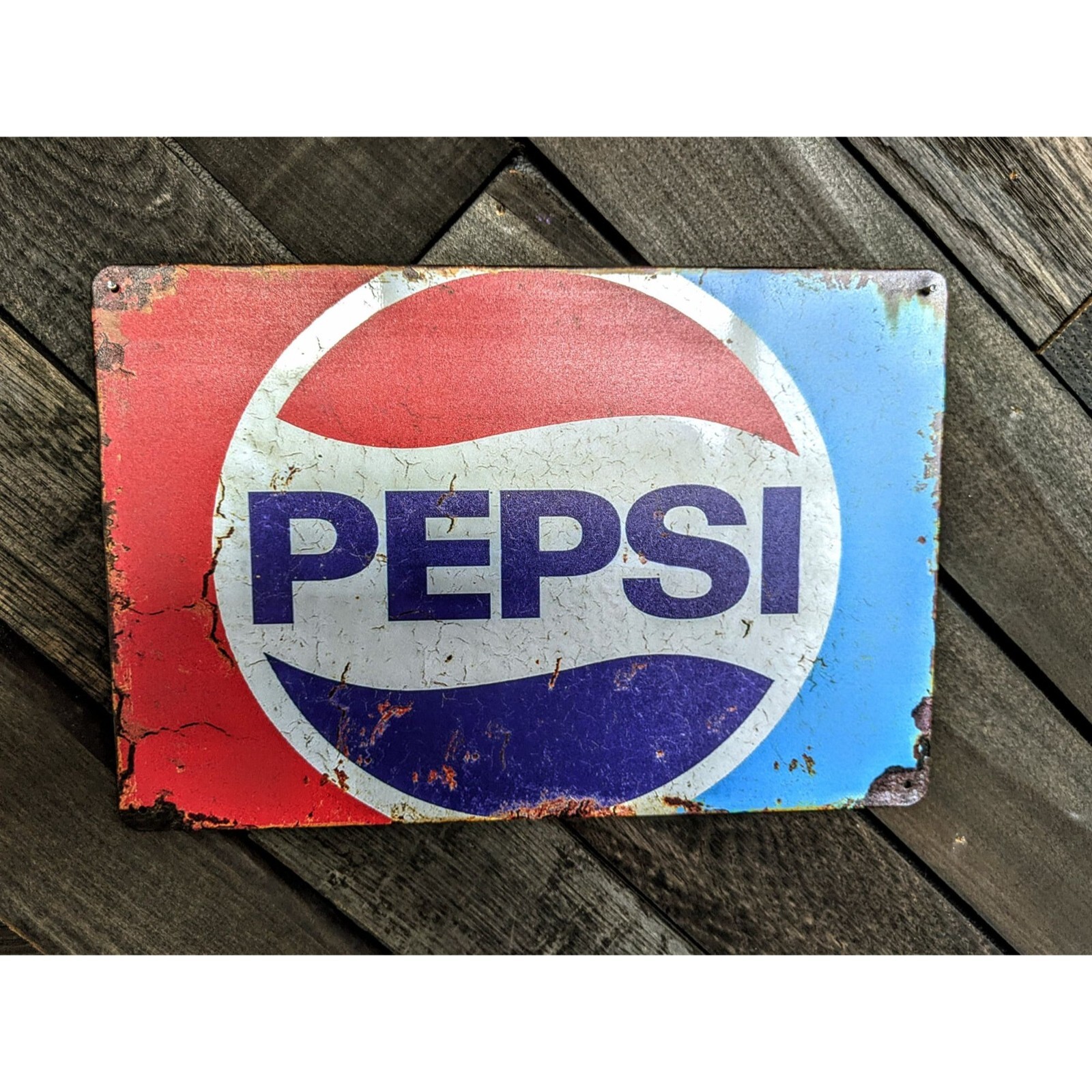 Retro Pepsi Signs - Antique Style Pepsi Sign - 12in x 8in