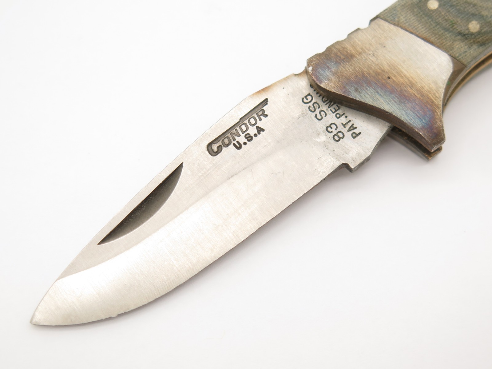 Vtg 1980s Condor 83 Seizo Imai Seki Japan 3.5" Folding Lockback Knife & Sheath