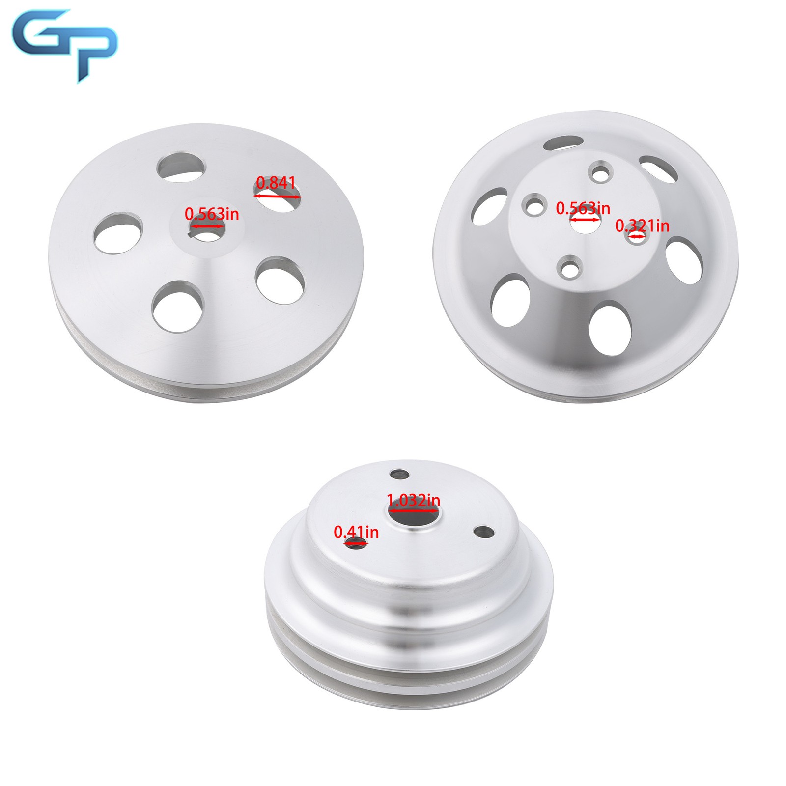 Alternator Power Steering Long Water Pump w/ Pulley & Bracket Kit SBC For Chevy