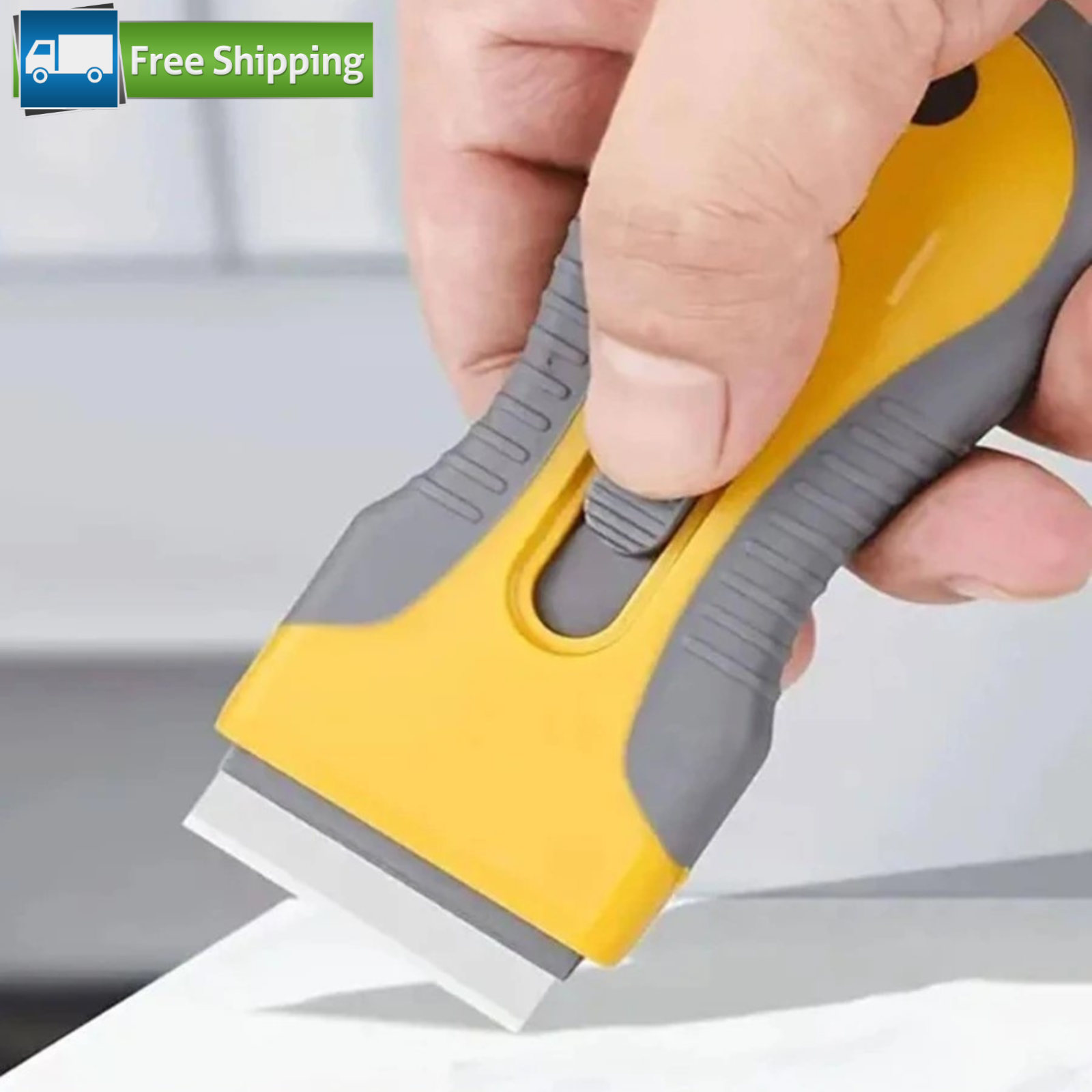 Razor Blade Scraper Tool Retractable Multipurpose Two Tone Cleaning Tools (1 pc)