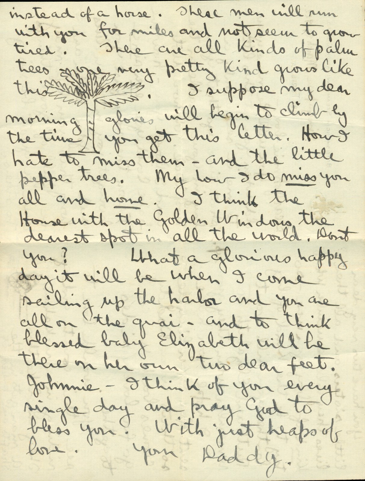 S Ralph Harlow Missionary 1922 SS Torilla Singapore Handwritten Letter to Son