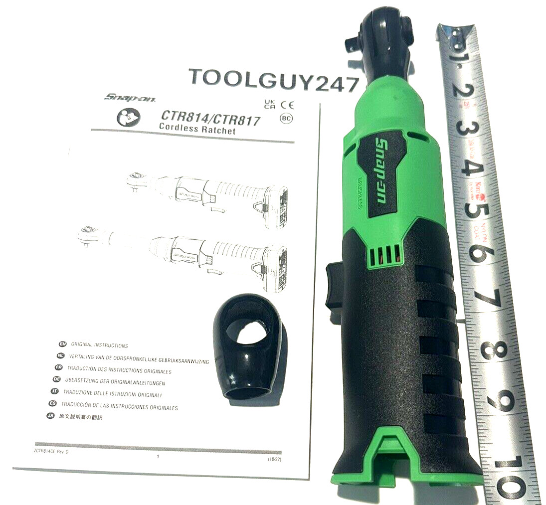 SNAP ON TOOLS Lithium Ion CTR814 GDB 14.4V 1/4" drive Cordless Brushless Ratchet