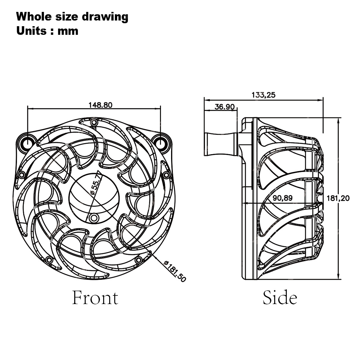 Chrome Air Cleaner Intake For Harley Touring Road King FLHX Street Glide 08-16