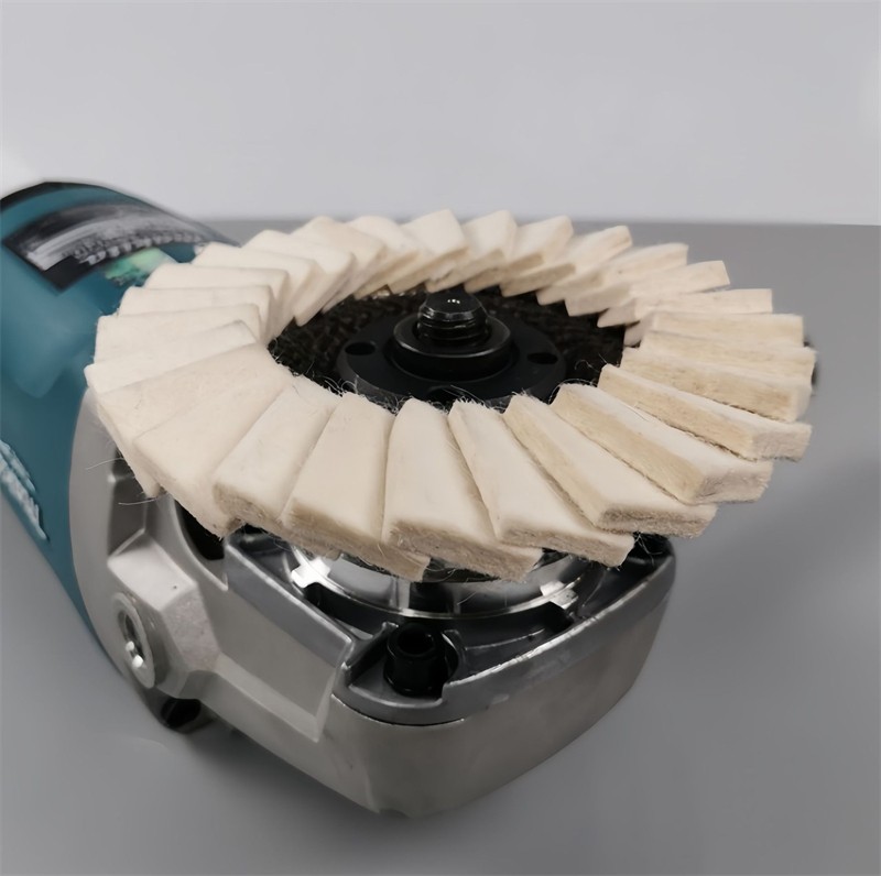 3pcs 5" Wool Polishing Wheels Buffer Pads Flap Felt Polishing Finishing Disc US