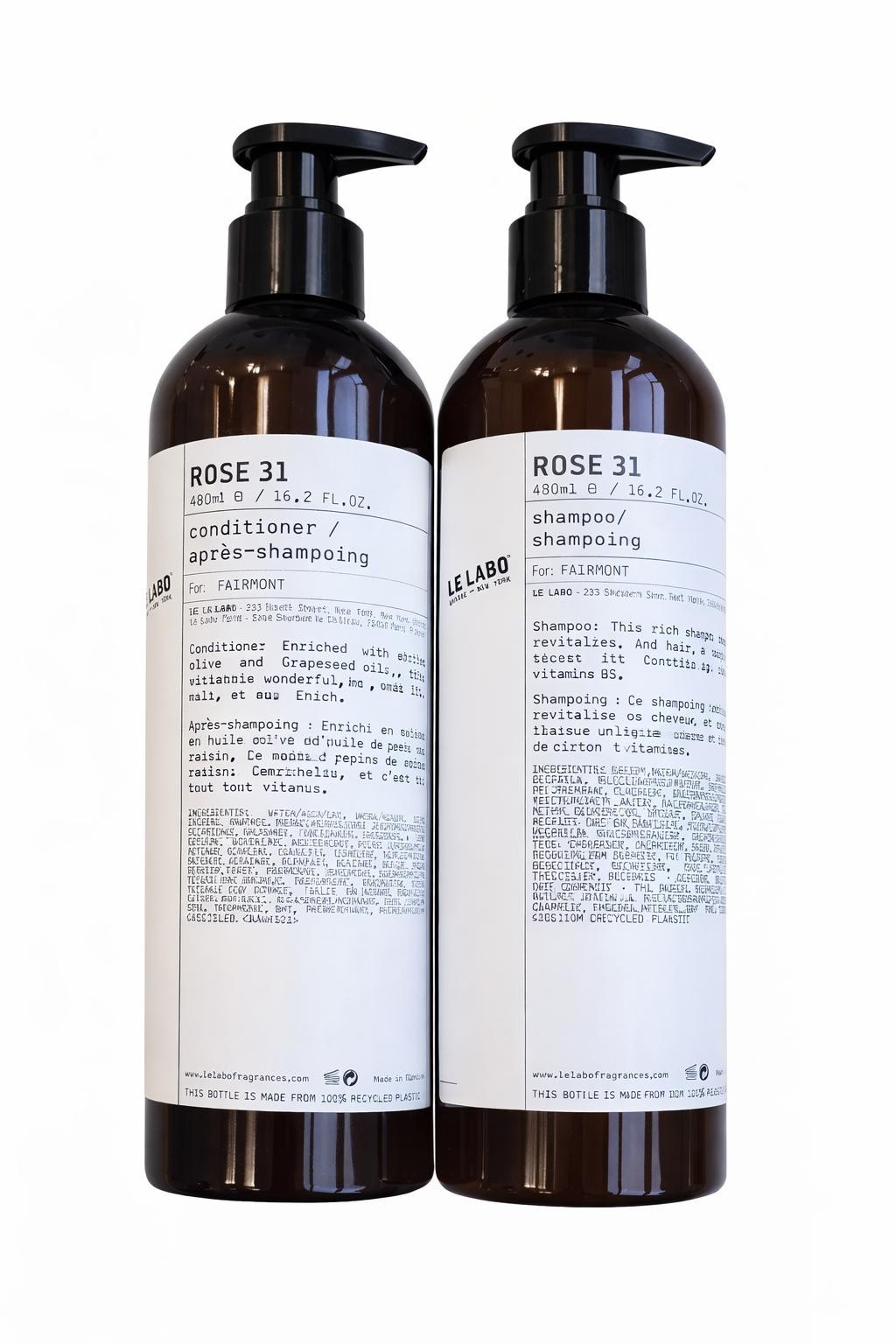 Le Labo Rose 31 Shampoo & Conditioner | Jumbo 480ml Bundle | NEW Without Box | R