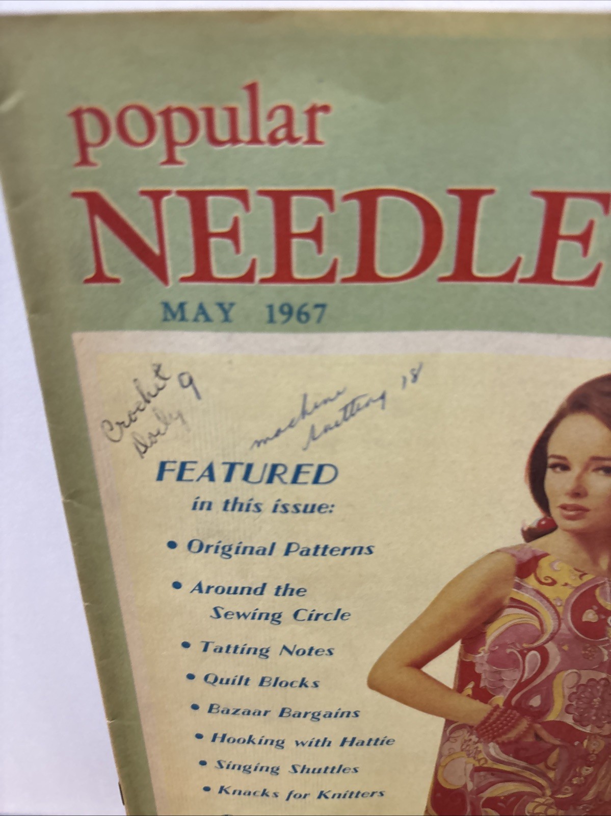 Vtg Popular Needlework May 1967 Paper Sewing Patterns Crafts Booklet Quilting