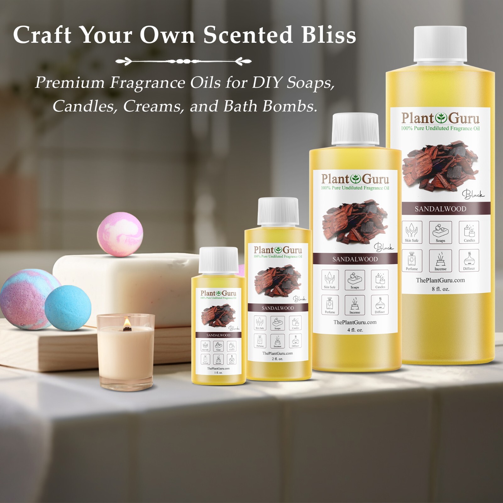 Black Sandalwood Fragrance Oil For Candle, Soap Making, Diffuser and Burners