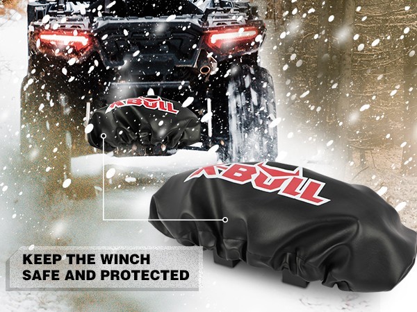 X-BULL Winch Cover Waterproof Soft Dust Neoprene Fits 9500-14500LBS Universal