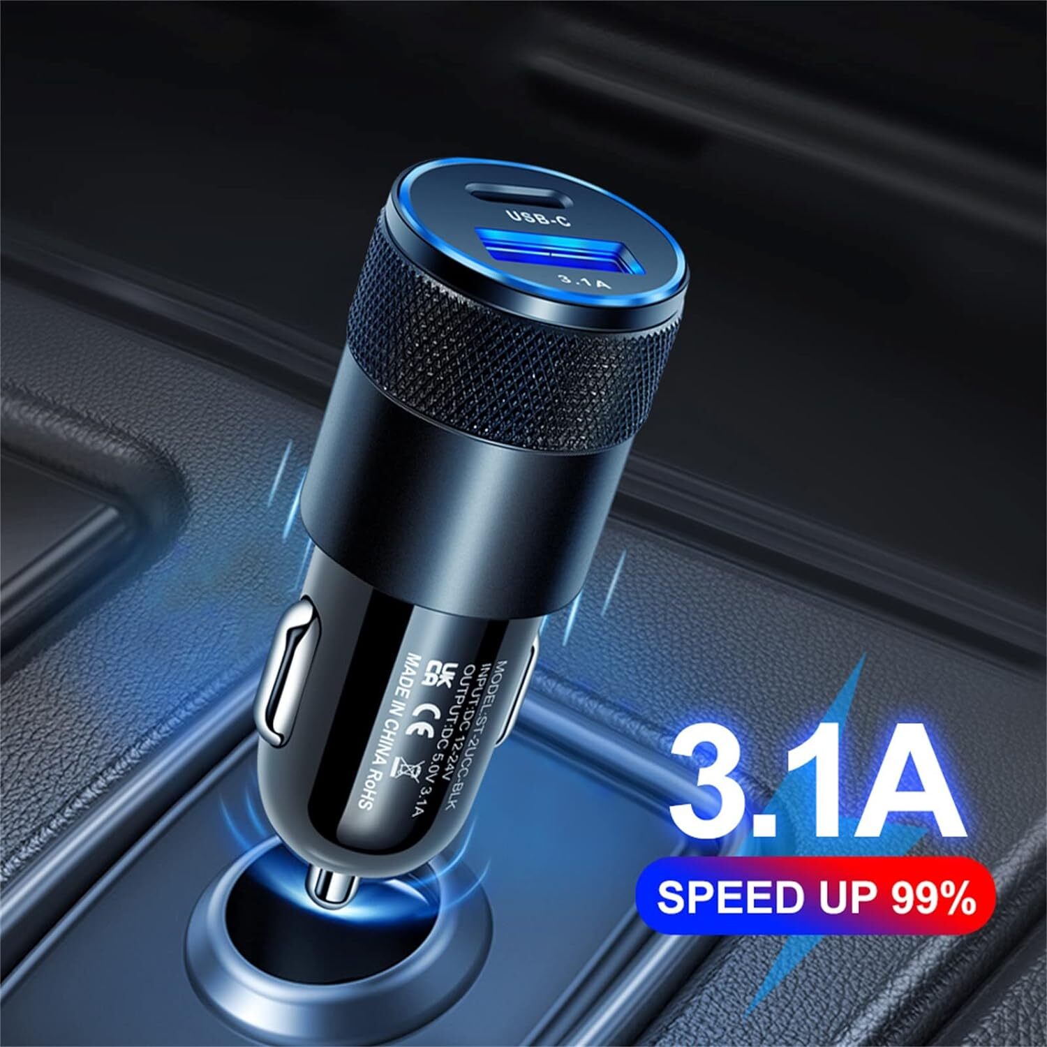 Dual USB PD Type-C Car Charger 30W Fast Adapter For iPhone 14 13 11 Pro Max lot
