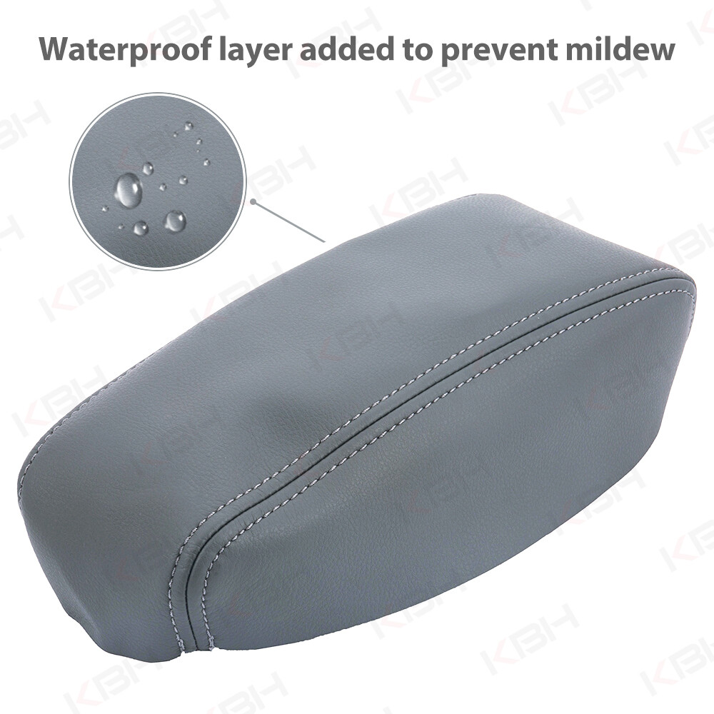 Fits 1996-2002 Toyota 4Runner Center Console Lid Armrest Leather Cover Trim Gray