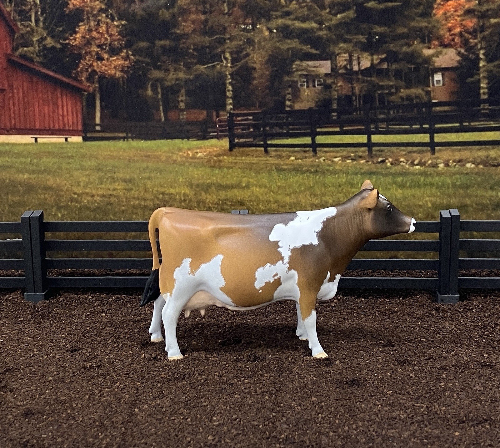 Custom CM Breyer TSC 1:20 Ornament Spot Jersey Holstein Figurine Model Dairy Cow