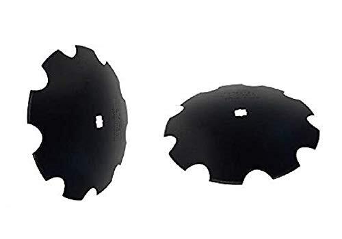 2 of 20" Notched Disc Harrow Blade Dual-Punched 1-1/2" Square 7 Gauge 4.5 MM