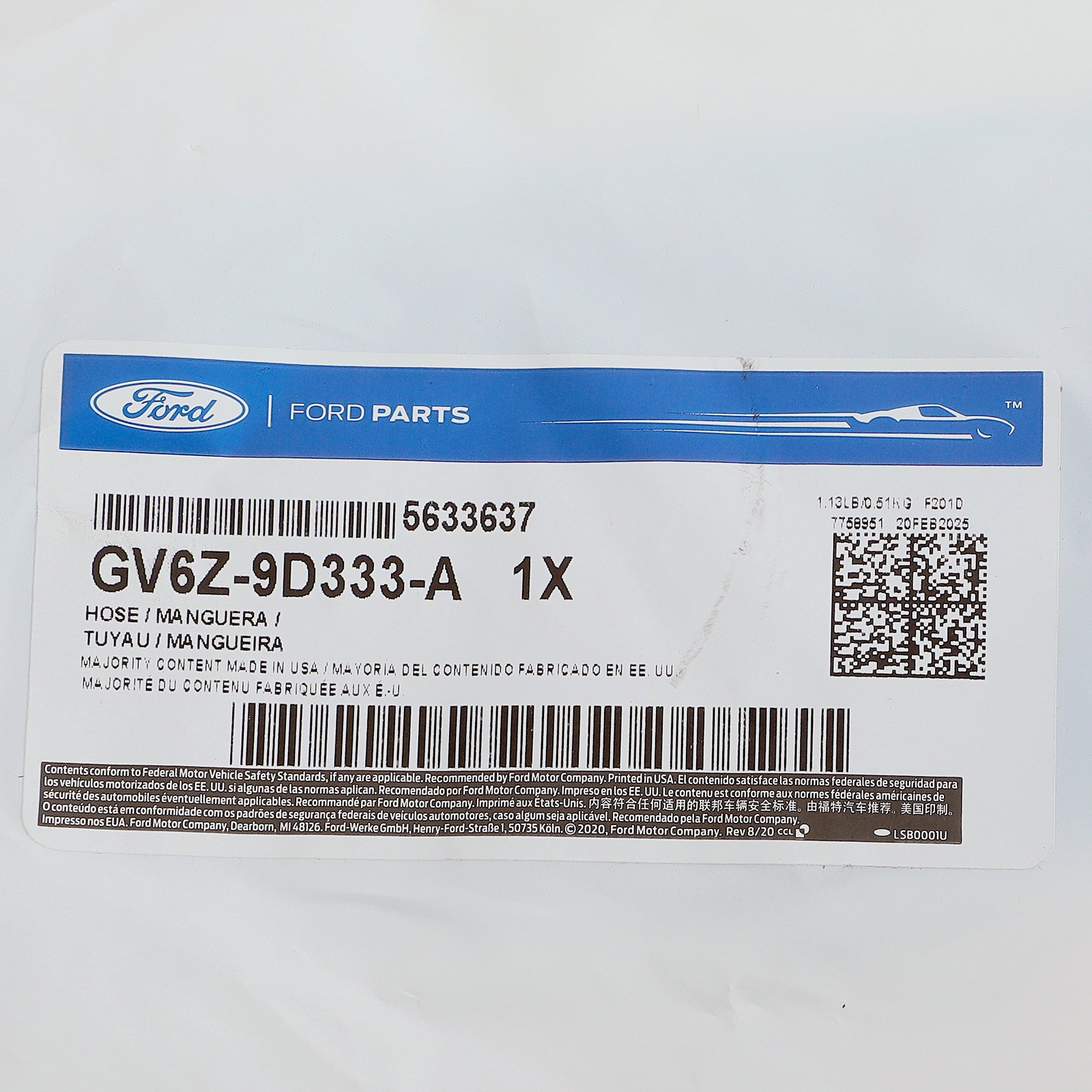 OEM NEW Ford Escape 2017-2019 Purge Control Valve Assembly-GV6Z-9D333-A