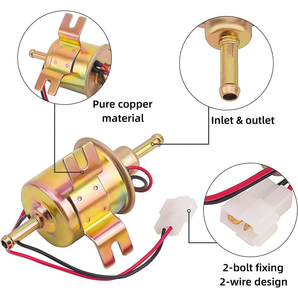 Universal Electric Fuel Pump 2.5-4 PSI For Lawn Mower Carburetor Engine HEP-02A