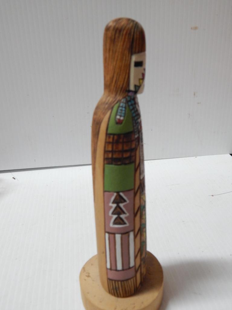 VINTAGE L.M. SAVAGE SGND HOPI PUEBLO INDIAN HAVASUPAI GIRL KACHINA DOLL / CRVG