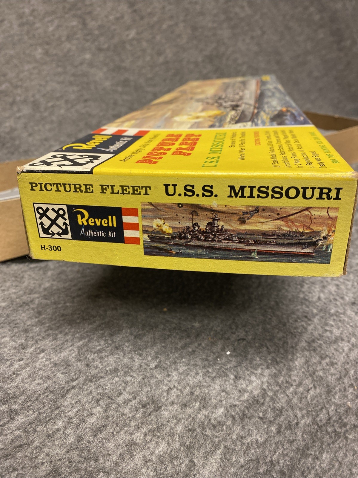1969 Revell USS Missouri H-300 20”1977 PT-109 1/72 1972 USS Intrepid 1/720