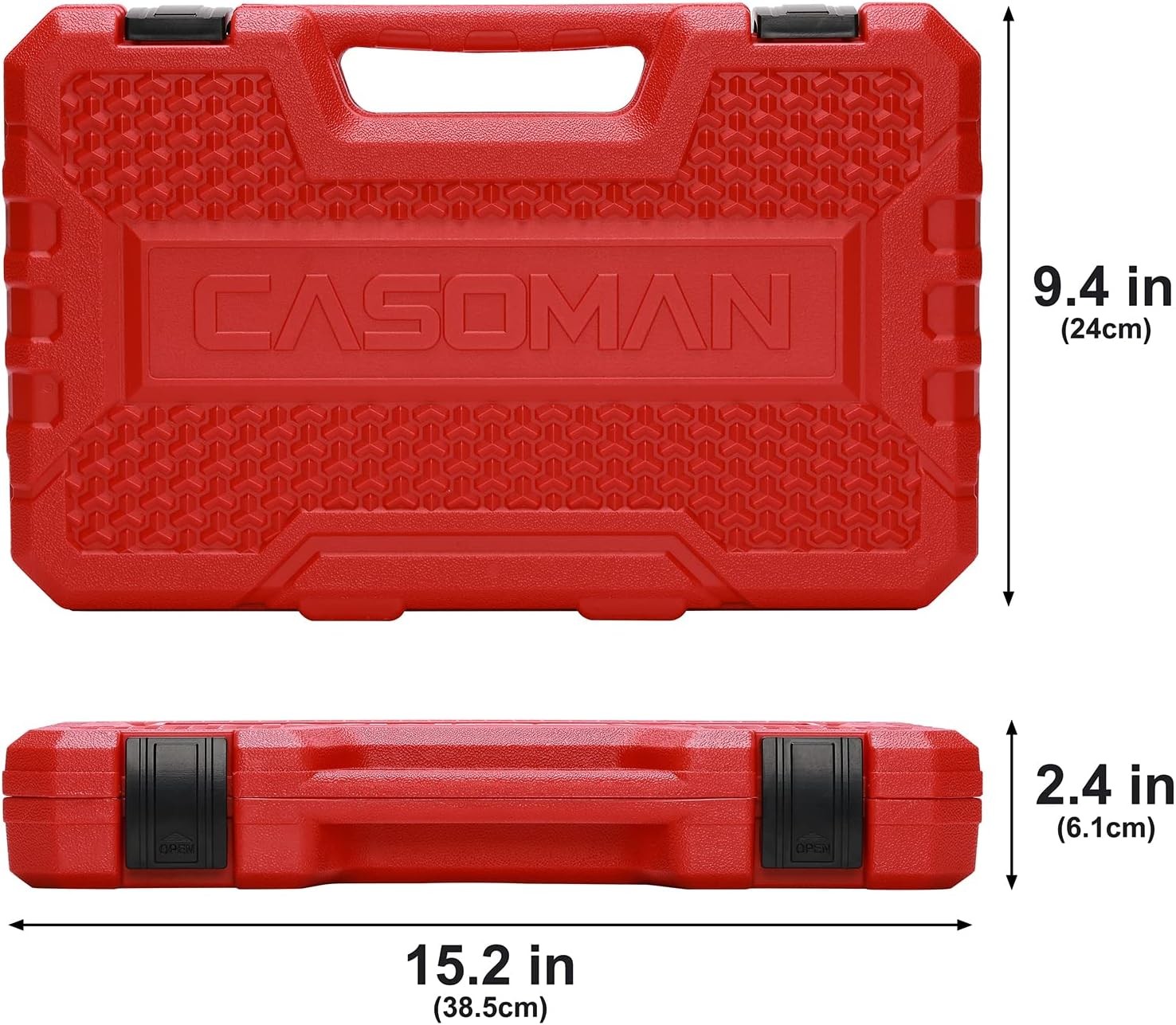 CASOMAN 3/8" Drive Impact Socket Set, 49 PCS (5/16-Inch to 3/4-Inch and 8-22 mm)