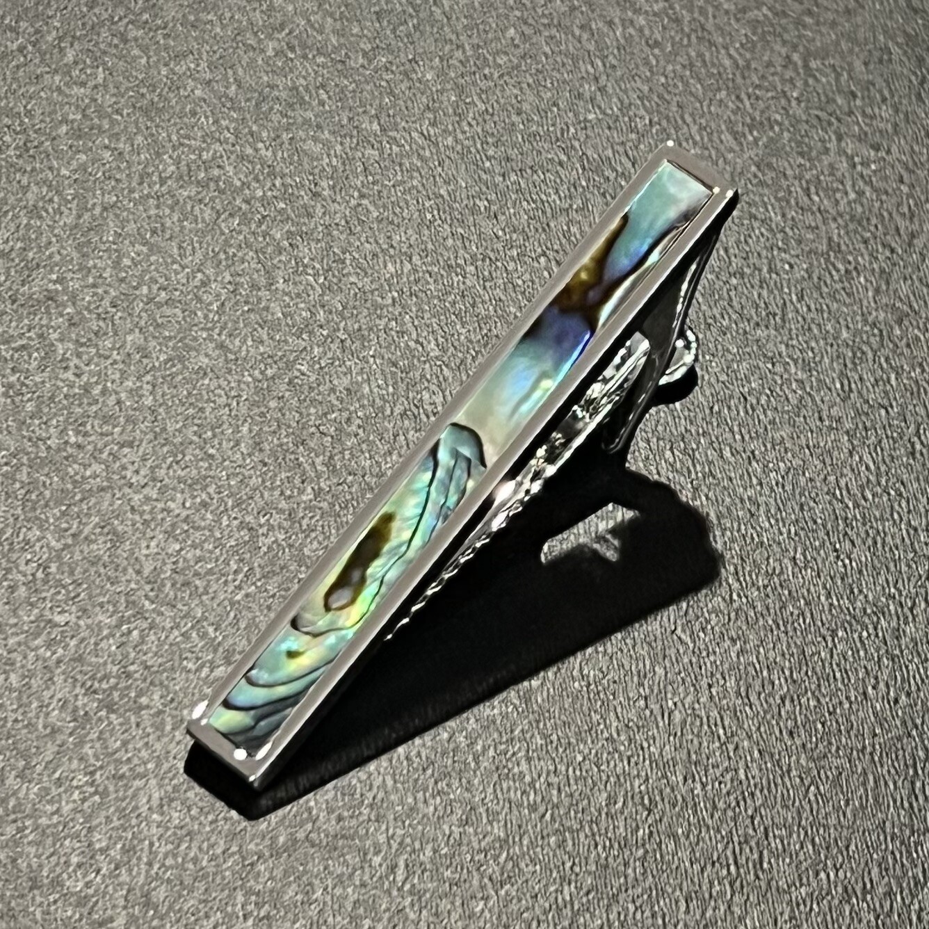 Abalone Tie Clip Men Birthday Wedding Gift Tie Bar With Box