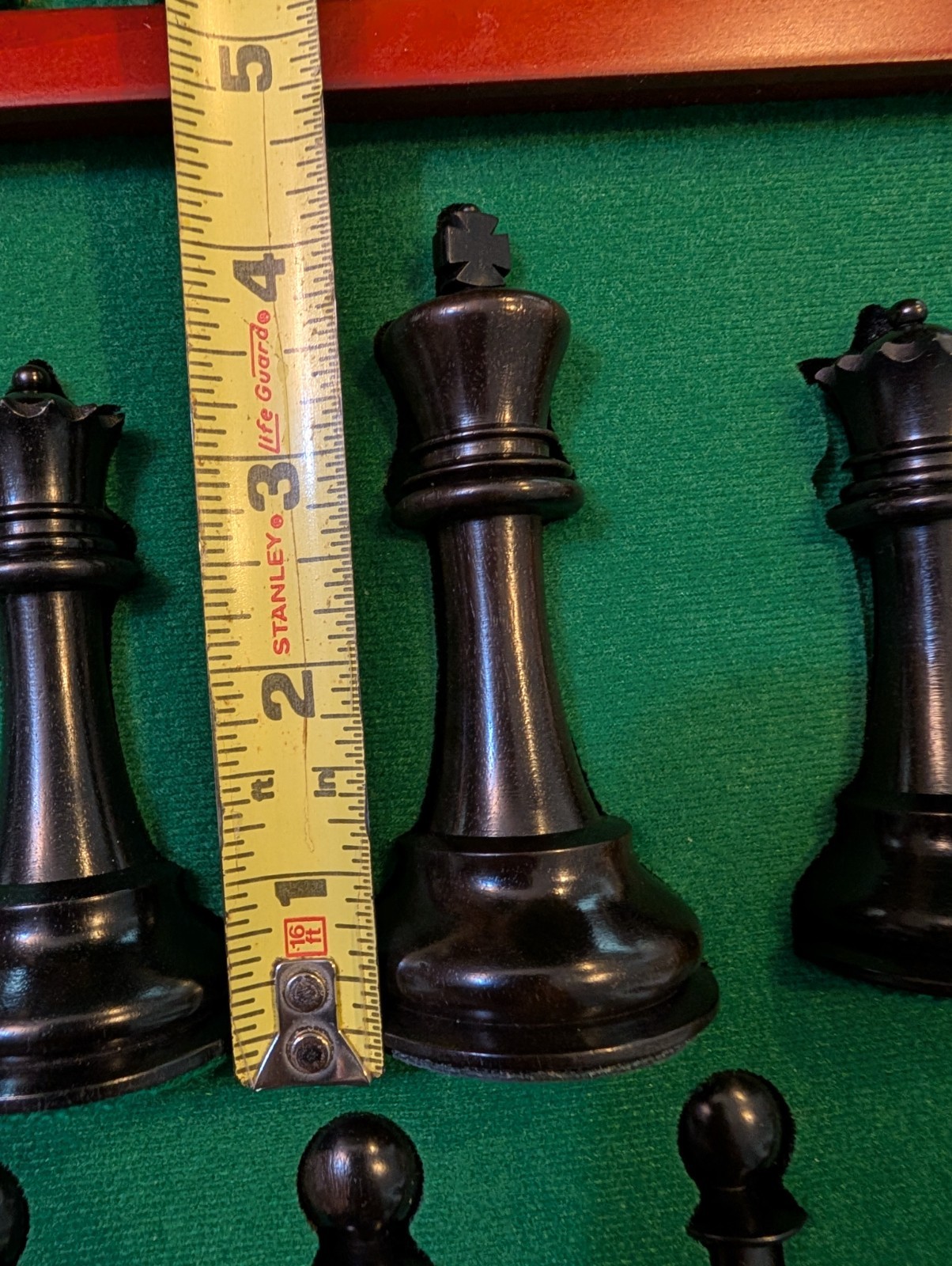 House of Staunton Wood Chess Set Pieces w Case Sam Reshevski Camaratta 4.5" King