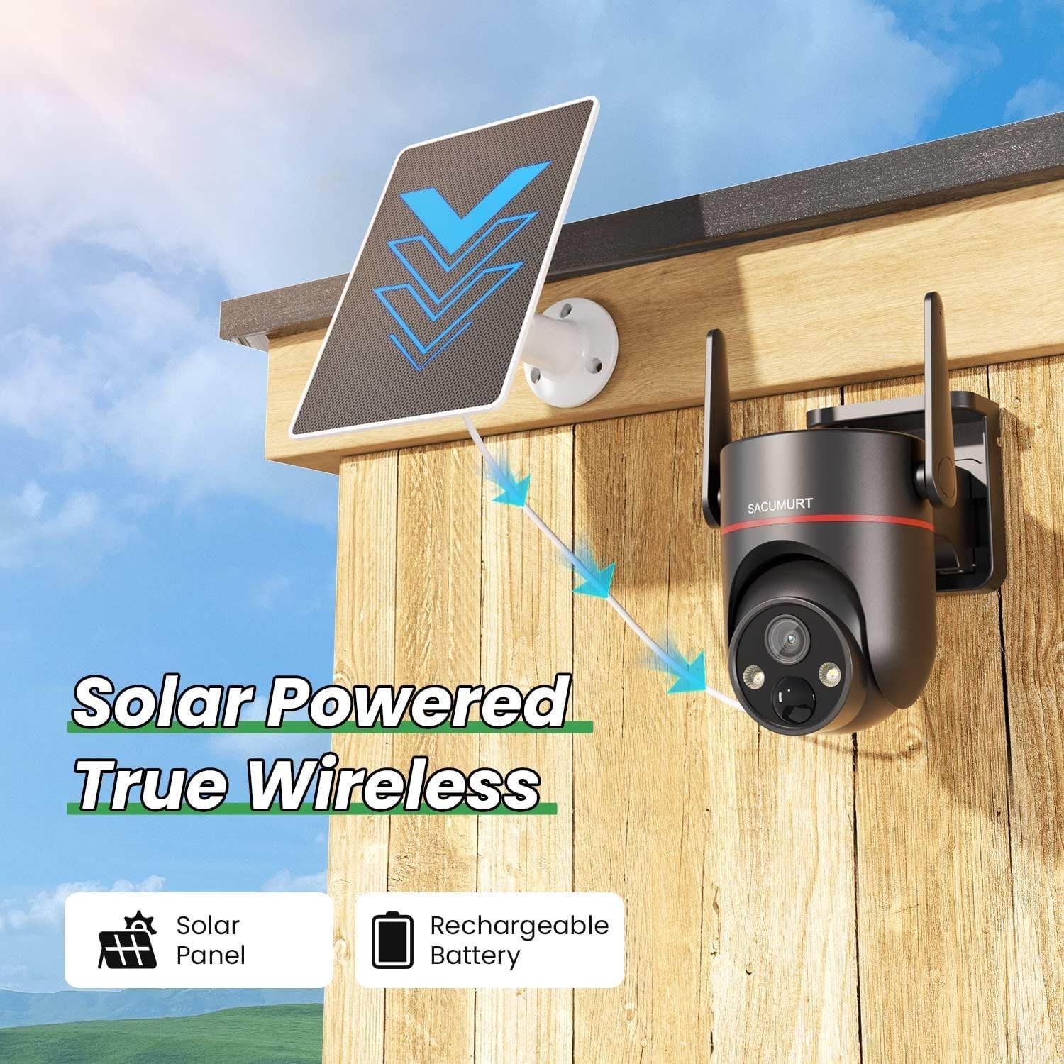 No WiFi Needed 4G LTE Wireless Security Camera with 2K HD Color Night Vision