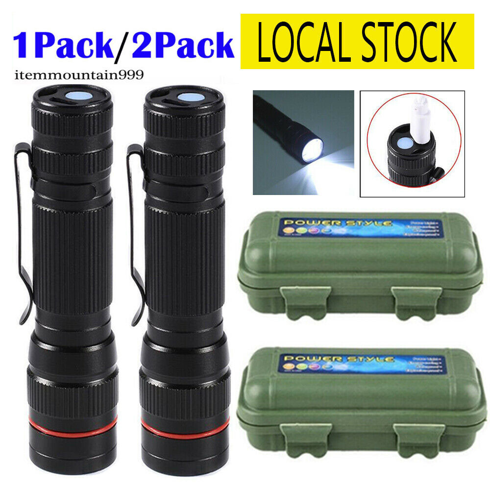 35000000 lumens Small LED Mini Flashlight Pocket Super Bright Torch Rechargeable