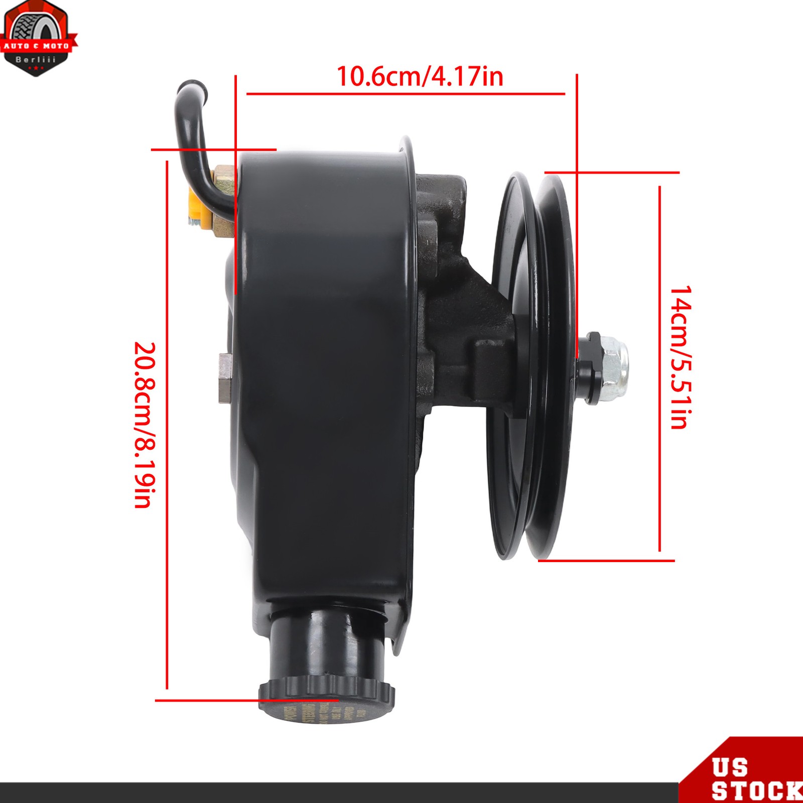 BBC SBC For Chevy 283 Saginaw Style Power Steering Pump w/ Single Groove Pulley