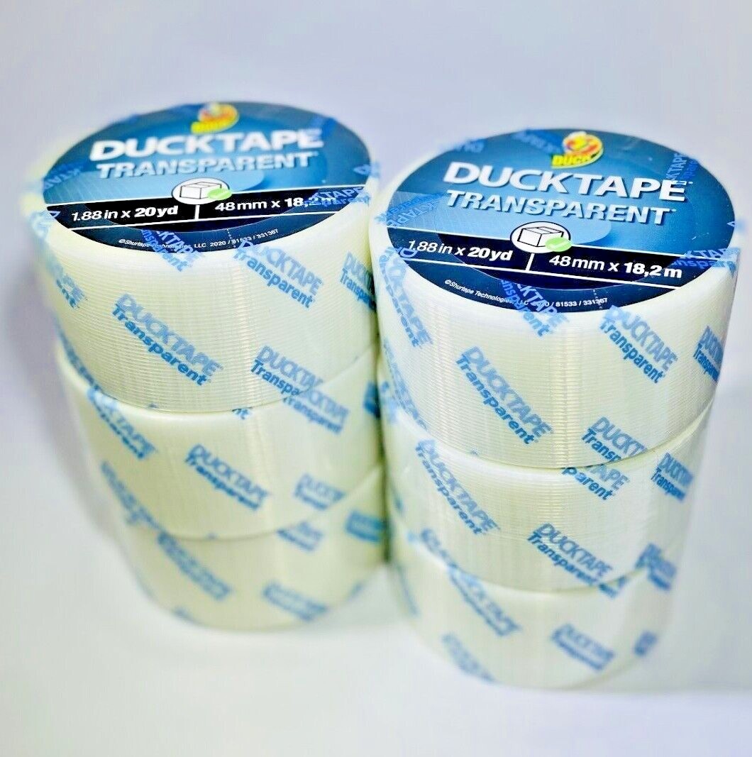 Duck # 241380 Transparent duct tape 1.88" x 20 yds -Case of 6 rolls