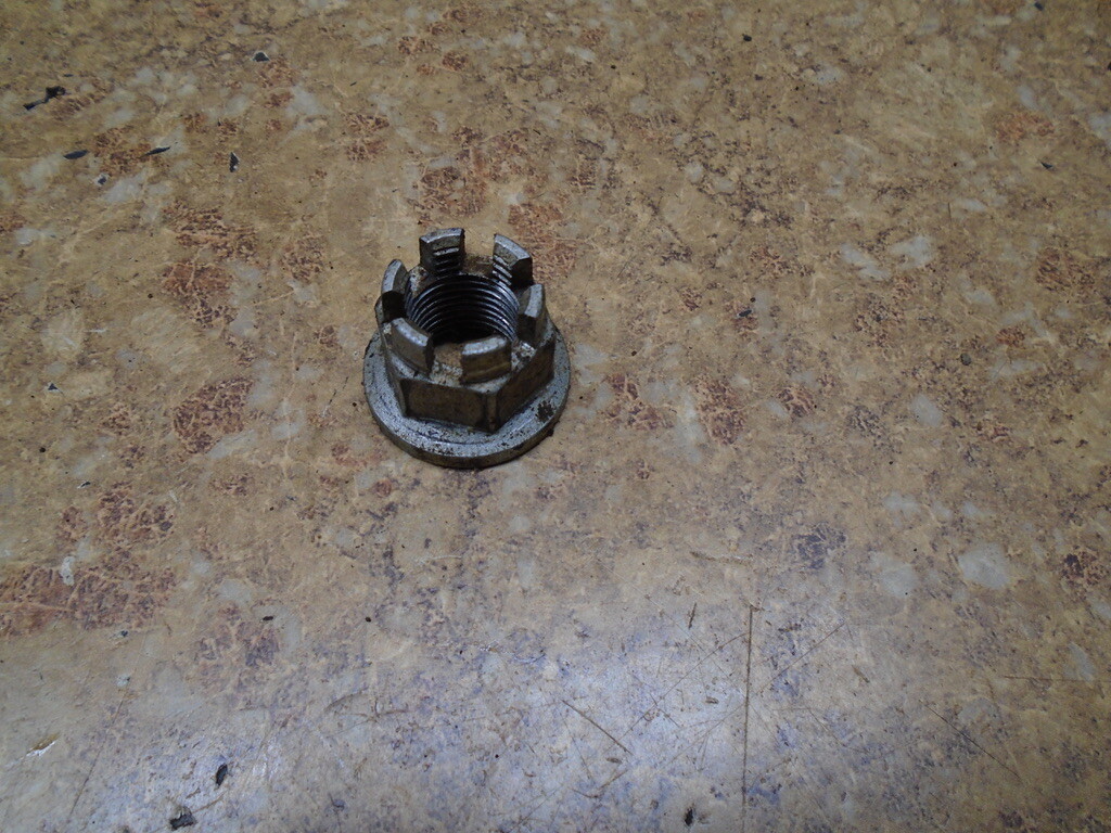 1987 Honda TRX350 TRX 350 4x4 ATV Axle Front Axle Crown Castle Nut Shaft 1986 87