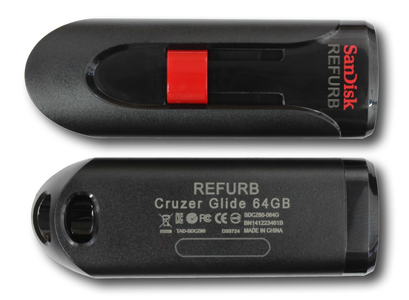 Lot 10x SanDisk Cruzer Glide USB flash thumb drive 64GB SDCZ60-064G 10 x 64 GB