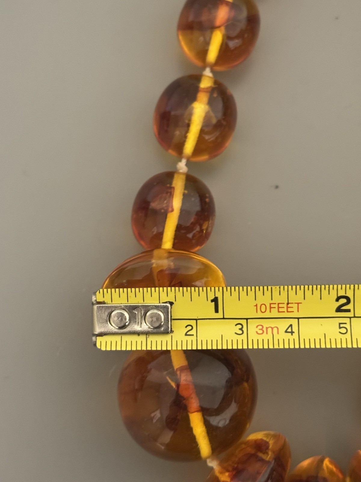 Vintage Baltic Amber Polished Graduated Bead Necklace