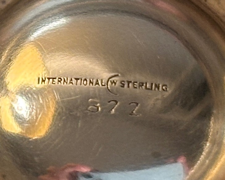 International Sterling Silver 6 Dessert Cups P 106 & 822 Sterling Nut Dish 344g