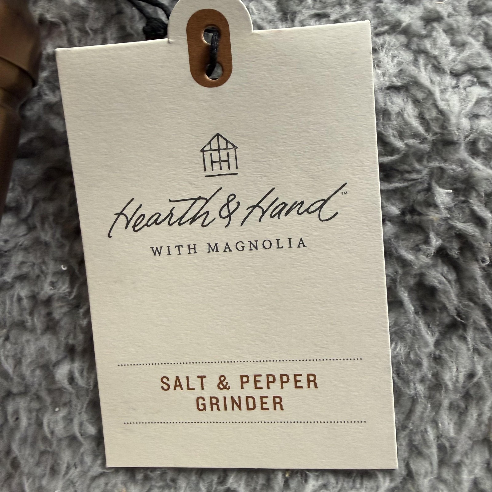 Hearth & Hand With Magnolia Salt & Pepper Grinder Small Gold Metal Manual Mill