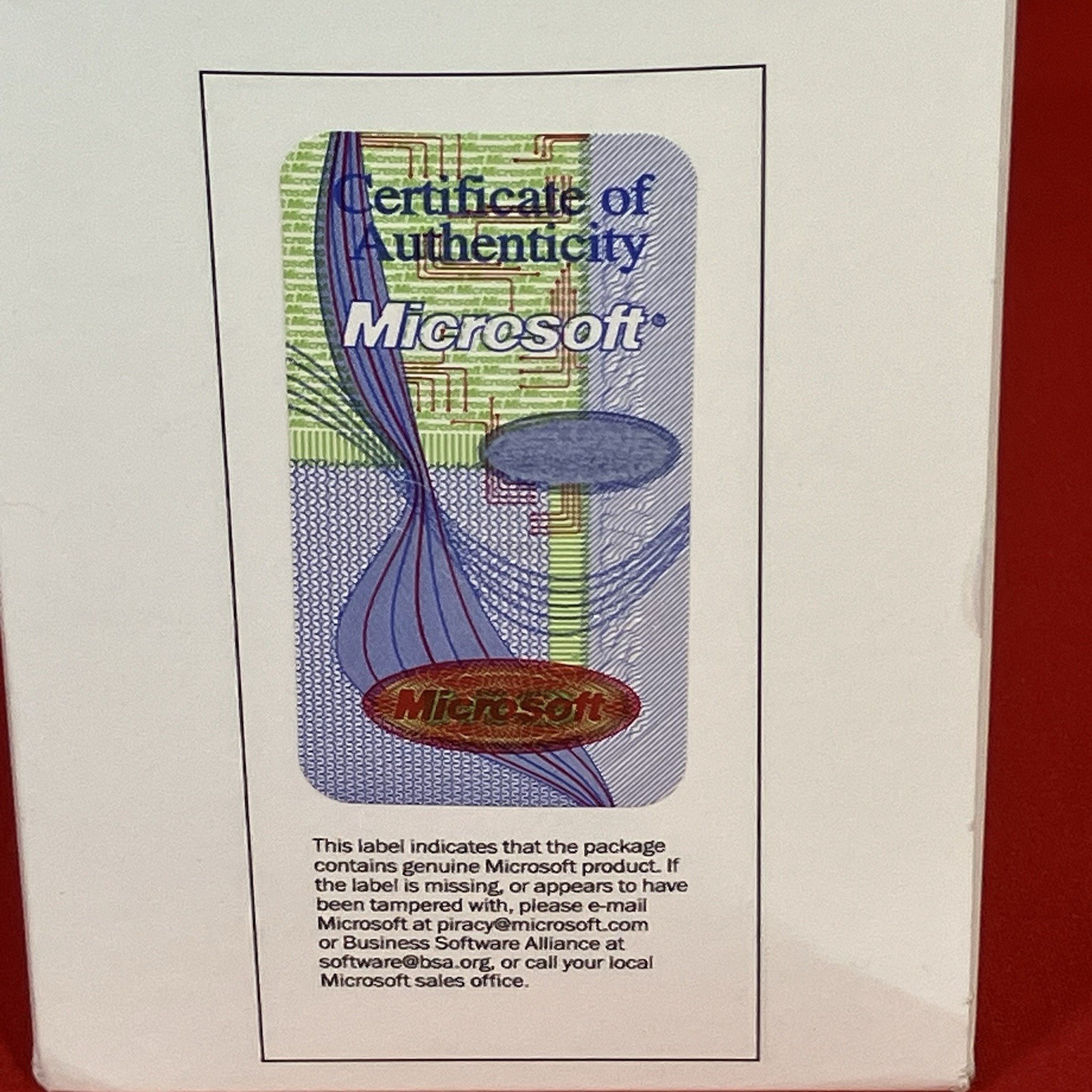 Vtg 1998 Microsoft Visual C++ 6.0 Professional Edition / Windows NT 4.0 Key