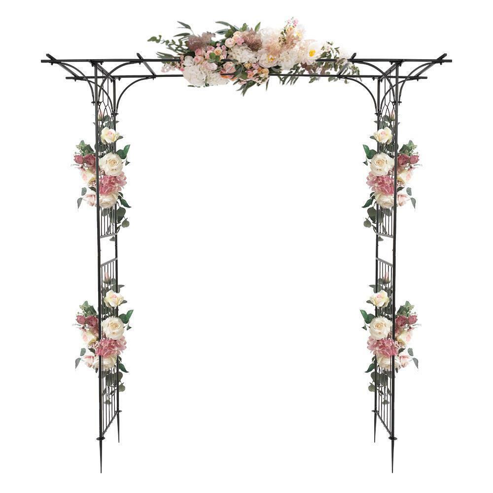 Outdoor Metal Garden Arch Gothic Arbor Garden Trellis For Climbing