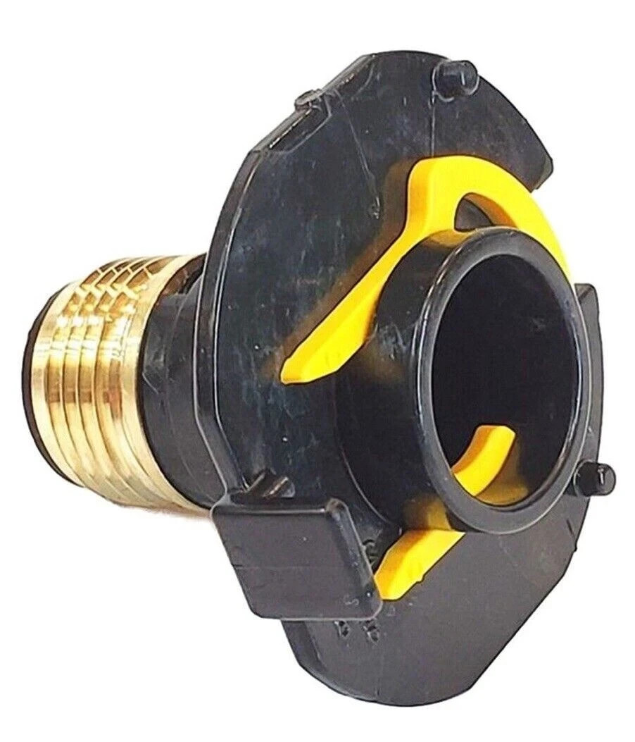 NEW BRASS OEM SUNCAST HOSE REEL HIDEAWAY IN TUBE WITH YELLOW RETAINER CLIP PARTS