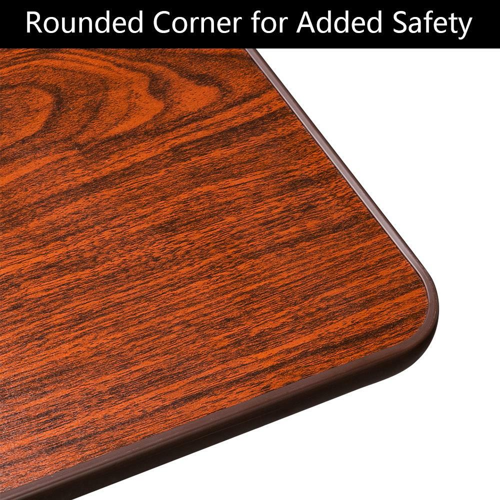 Overbed Rolling Table Over Bed Laptop Food Tray Hospital Desk With Tilting Top