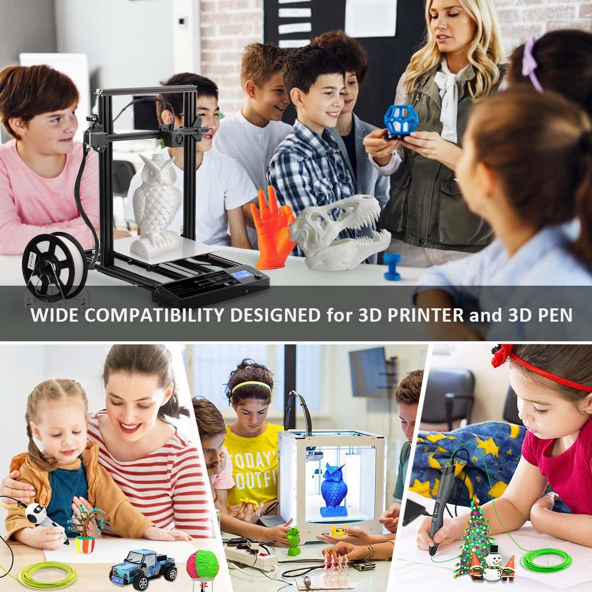 SUNLU 10KG PETG 3D Printer Filament 1.75mm PETG 1KG/ROLL +/-0.02mm Multicolor