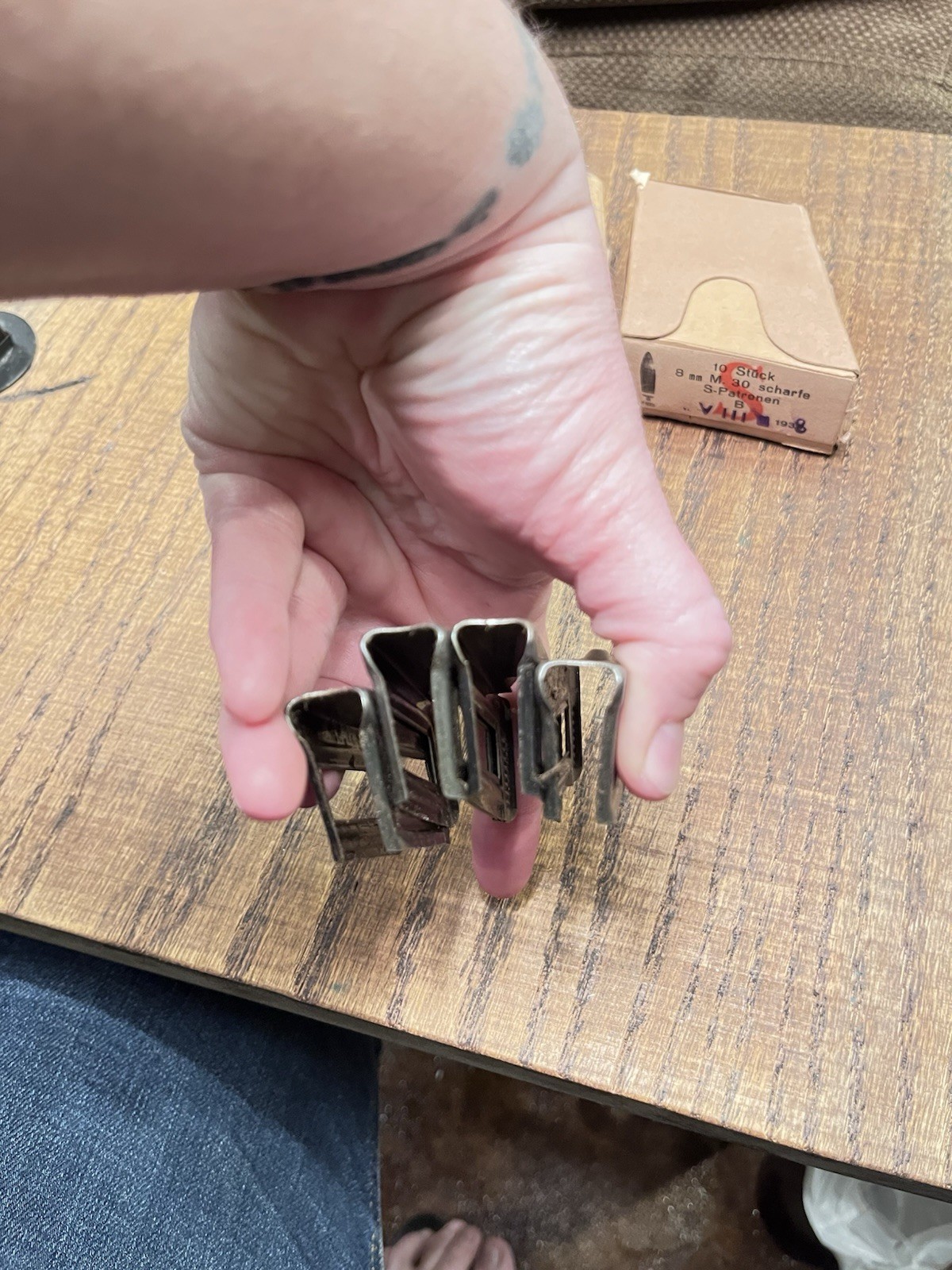 4 WWII German marked Austrian Steyr Mannlicher 1895 M95 Enbloc Stripper Clips