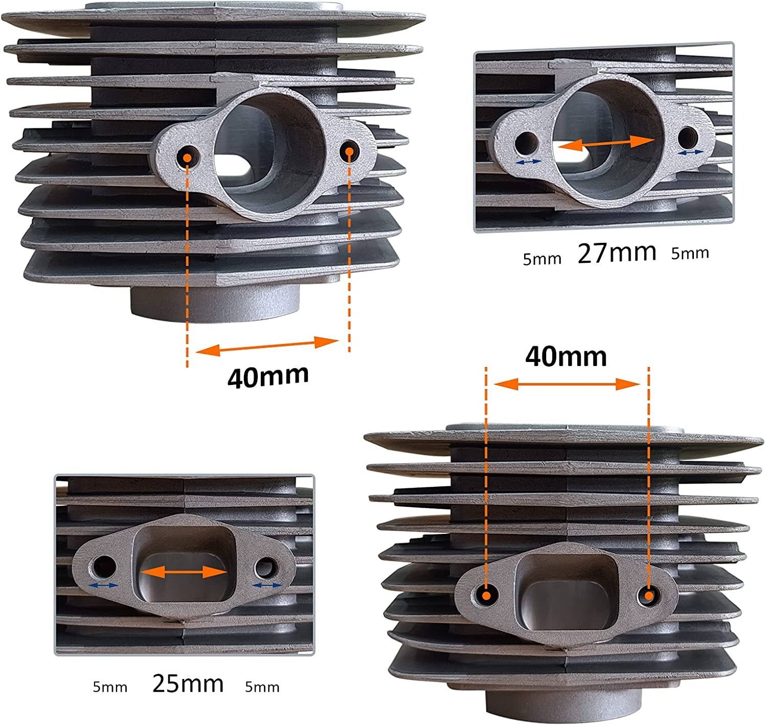 CDHPOWER LD100 Cylinder 50MM-Upgraded YD100 Cylinder-Gas Motorized Bicycle 100CC