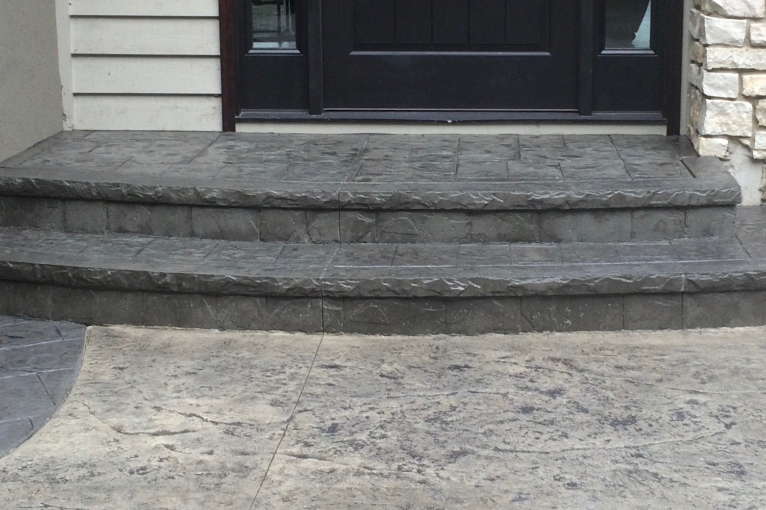 Step Insert for Concrete Steps, Porches, Risers- 8" Chiseled Slate Cantilever