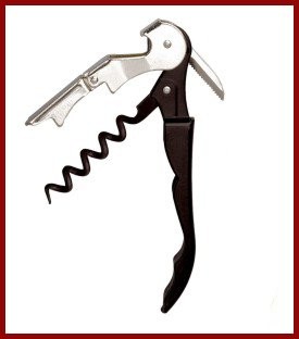 Pulltap's Professional Double-hinged Waiter's Corkscrew with Black
