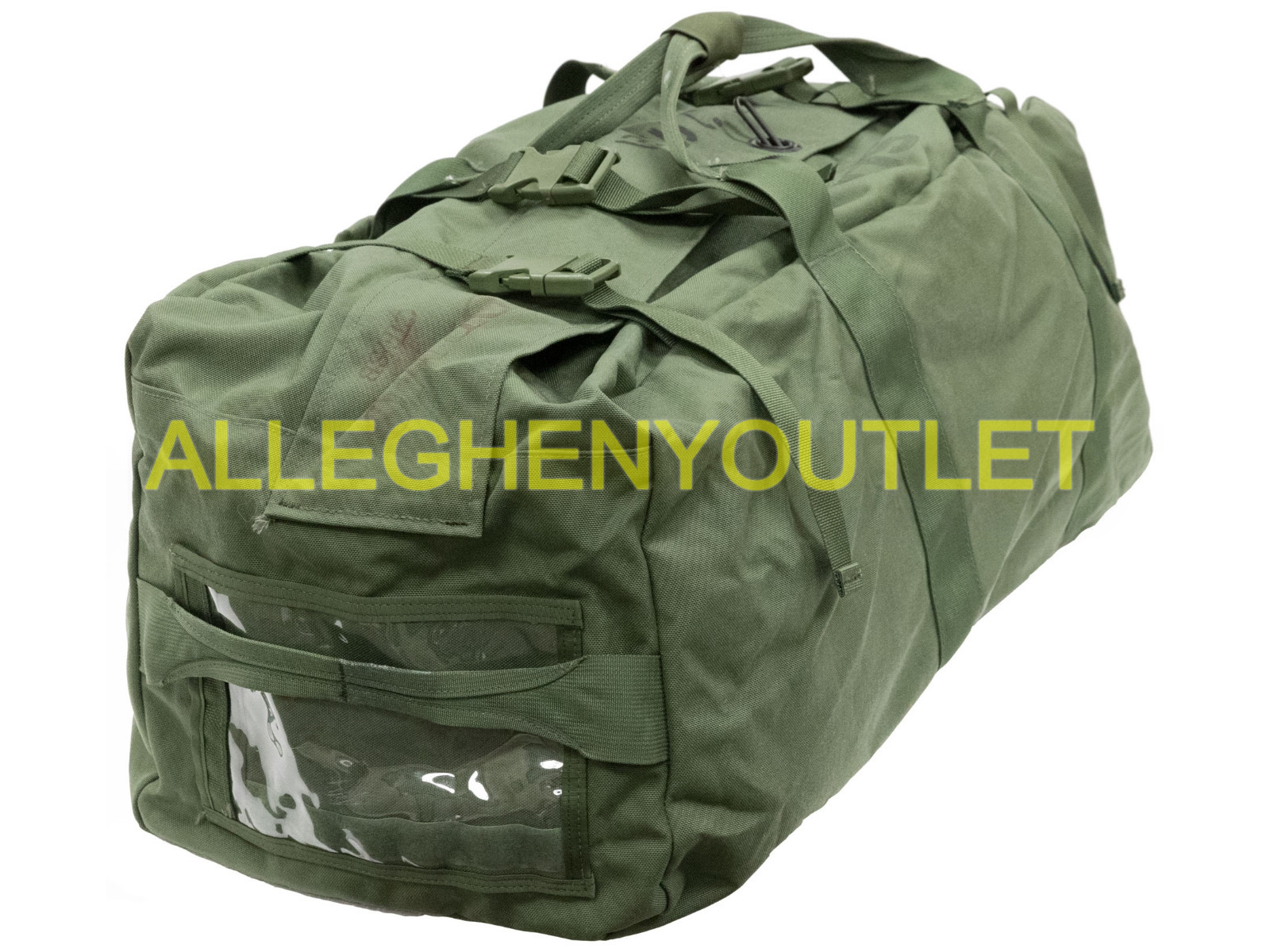 Improved Duffel Bag Green Good US Military Zipper Deployment Flight Travel USGI