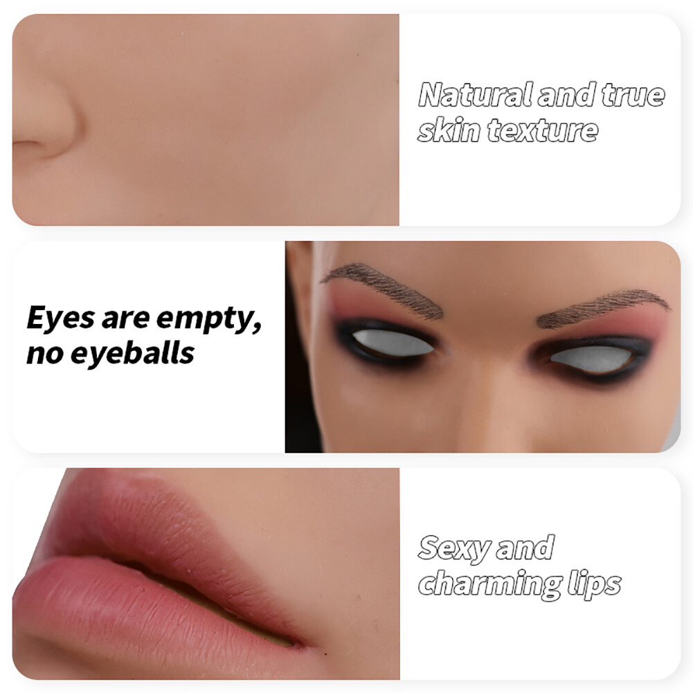 Silicone Female Mask Headwear Full Head Mask For Crossdresser Halloween Trans