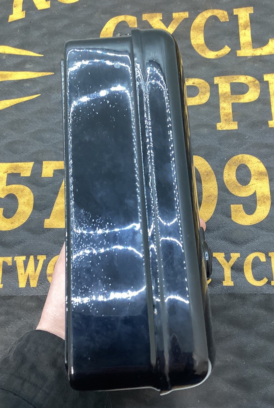 1935 – 1940 HARLEY WL WLD 45 ORIGINAL OEM EARLY TOOLBOX — BEAUTIFULLY RESTORED