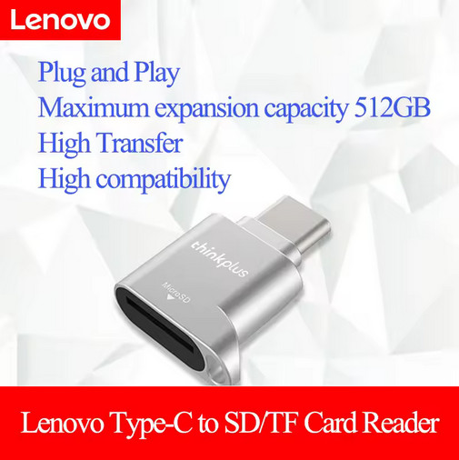 Lenovo Type C Card Reader USB-C TF Micro SD Reader New Sealed