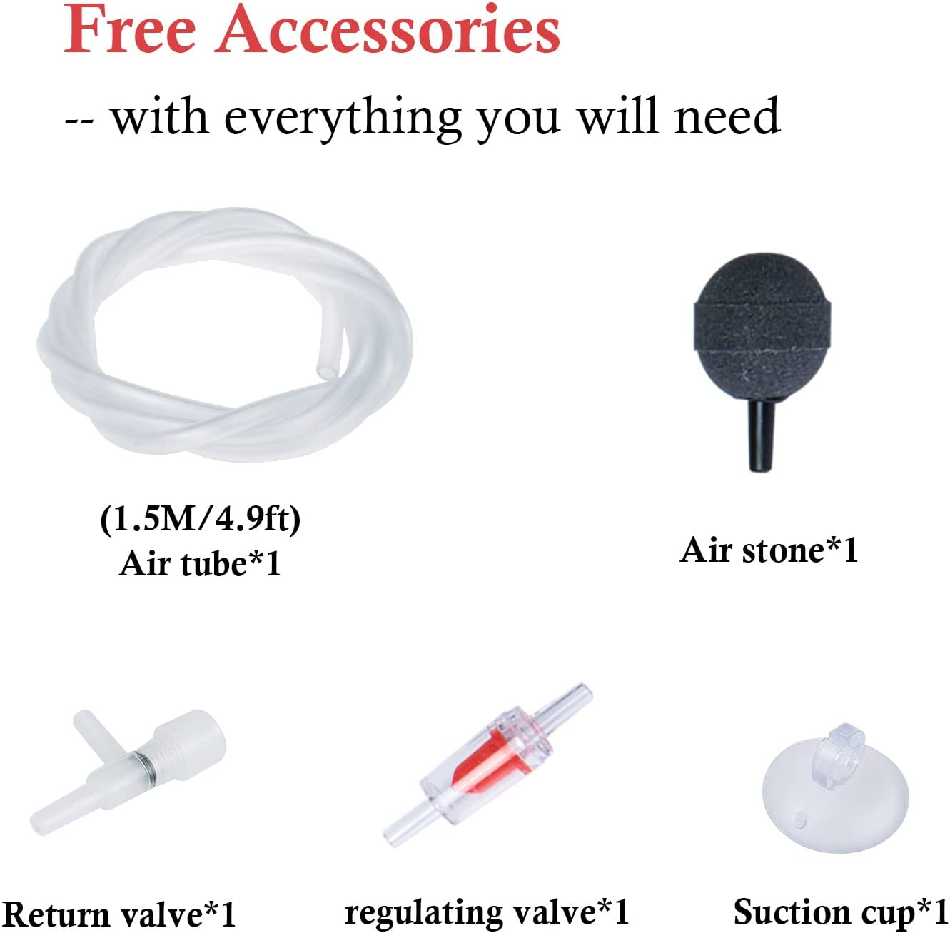 Adjustable Silent Air Pump for Aquarium Fish Tank Electric Oxygen Pump