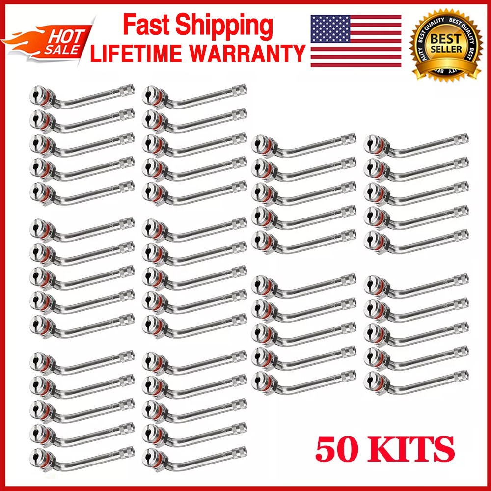 50 Kits New TR545D Truck Tire Valve Stems for New 22.5 & 24.5 Alcoa Aluminum