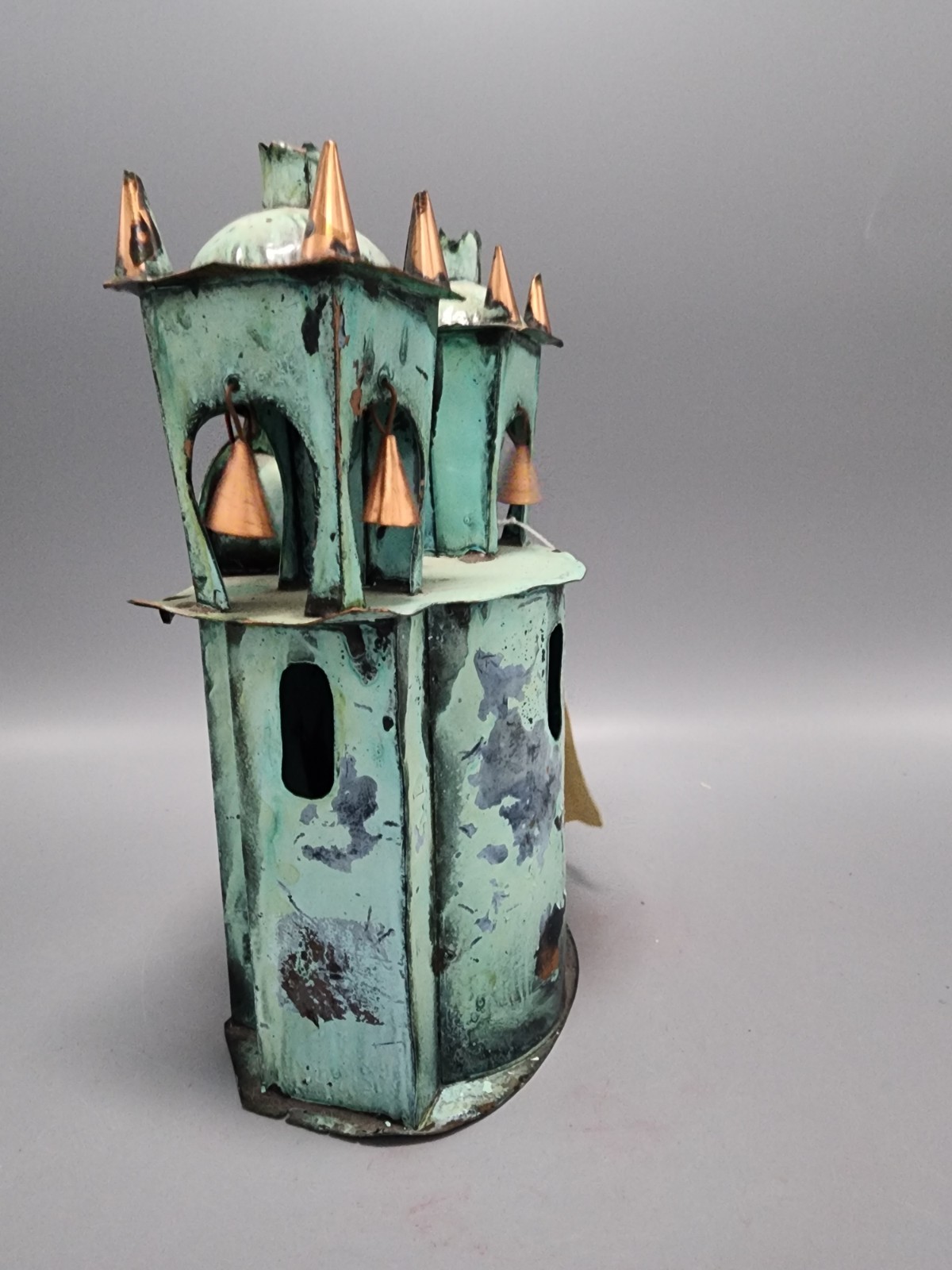 Handmade Metal Ayacucho Church W/Bells From Peru from Raquel's Collection