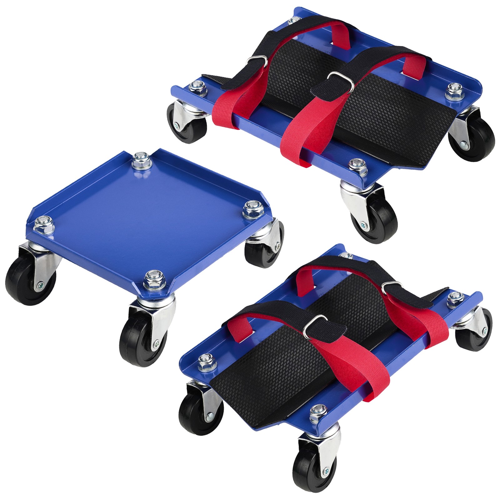 3PCS Snowmobile Dolly System Set 1500 Lbs +12 Wheels Blue
